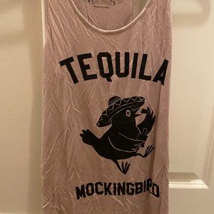 Tequila Mockingbird/Drunk Bird Tank Top SIZE SMALL
